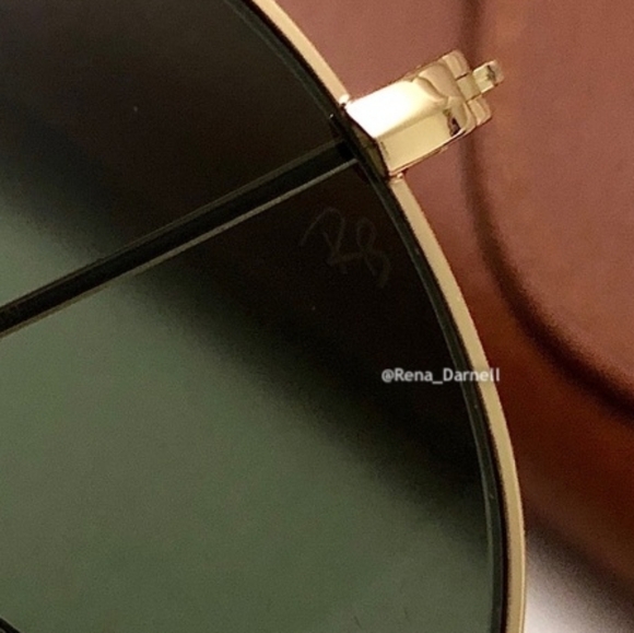Ray-Ban Aviator Black Lenses Gold Frame RB3025 New - Picture 5 of 15